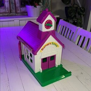 Vintage 1992 Barney's School Playhouse - Purple and Green